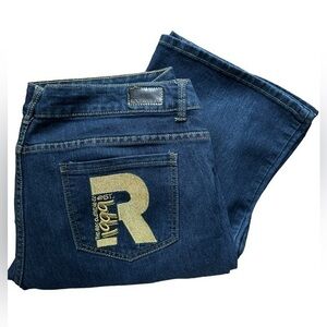 RocaWear Women's blue high rise Boot Cut Jeans Long Tall size 22